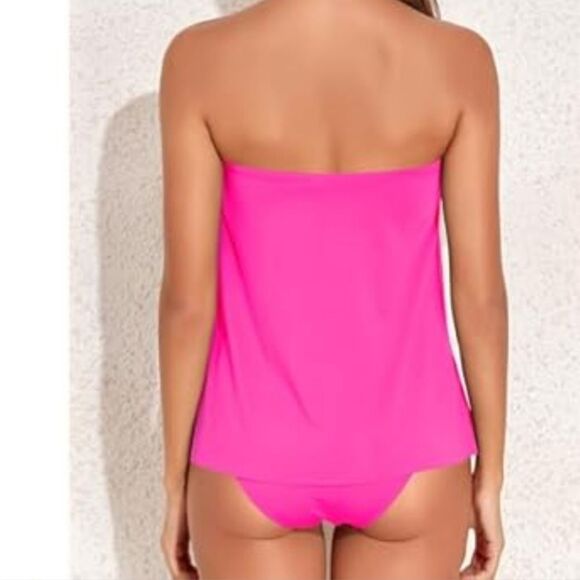 Tempt Me Two Piece Hot Pink Women's High Waist Bottom sz M - Picture 8 of 13